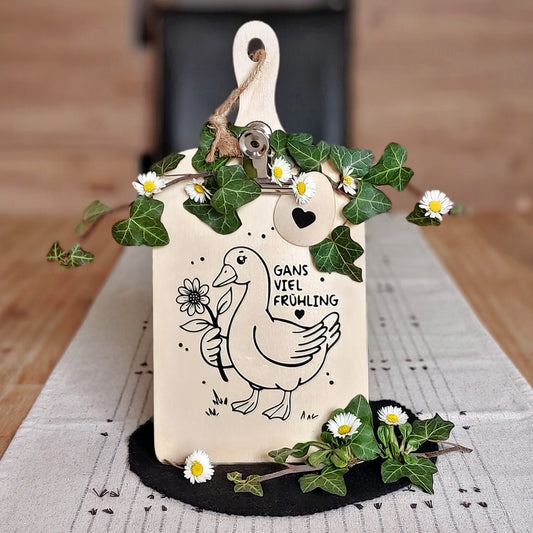 Plotterdatei Gans viel Frühling