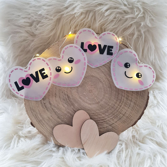 Plotterdatei & Schnittmuster Herzgirlande