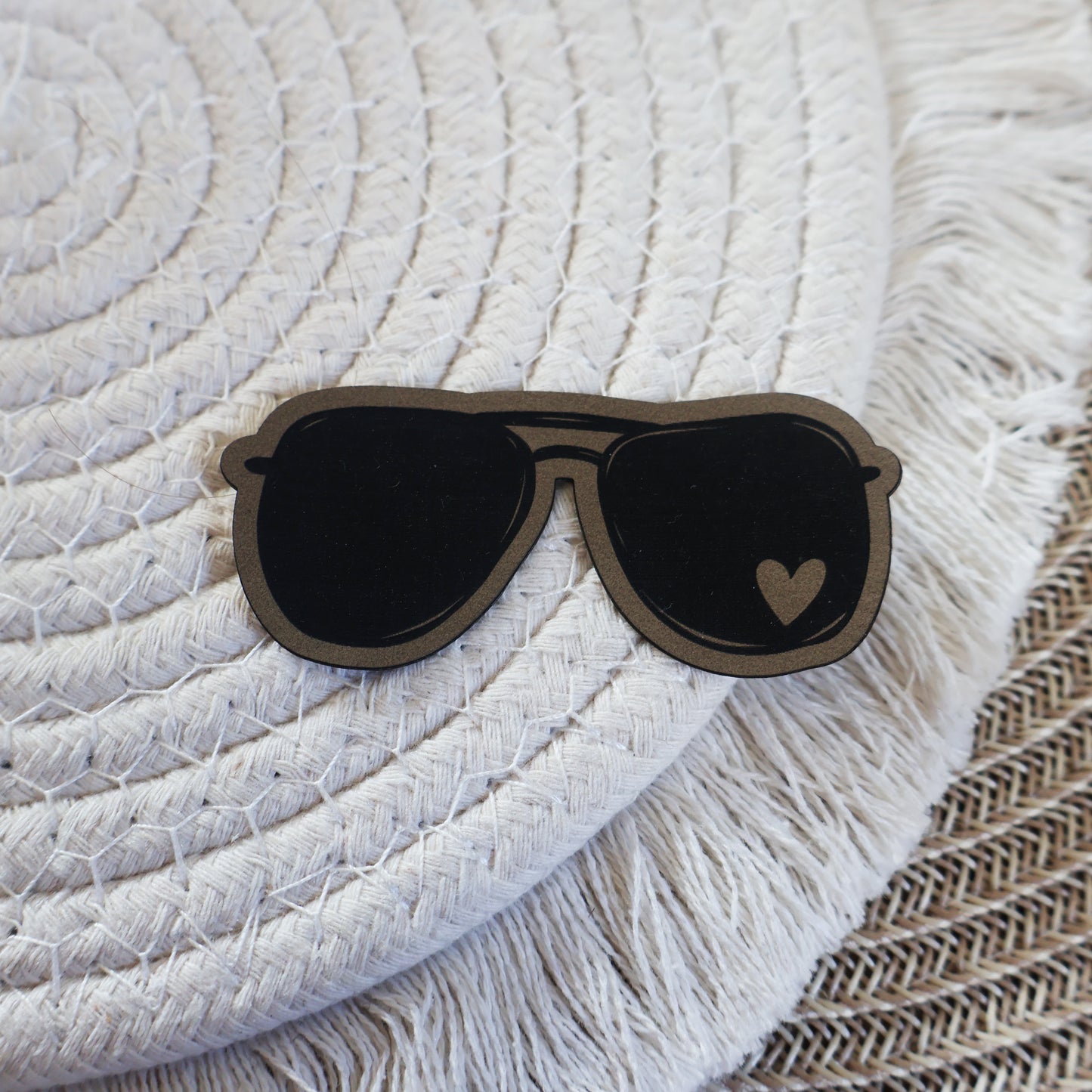 Sonnenbrille - Kunstleder Patch zum Aufbügeln
