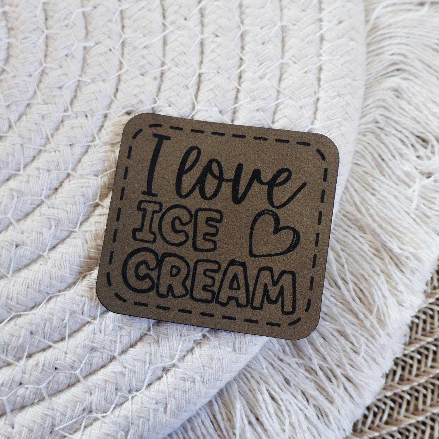 Ice Cream - Kunstleder Patch zum Aufbügeln