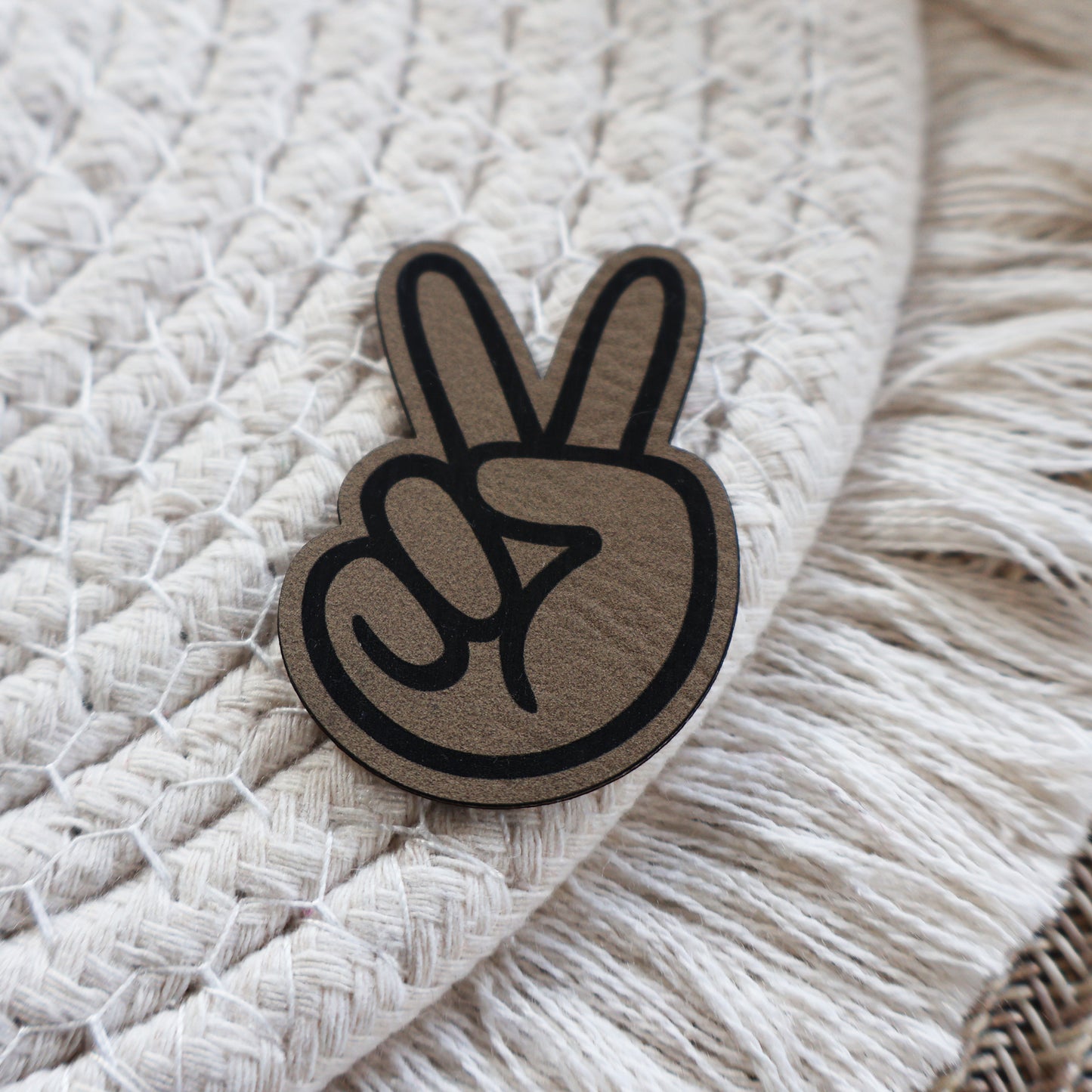 Peace - Kunstleder Patch zum Aufbügeln