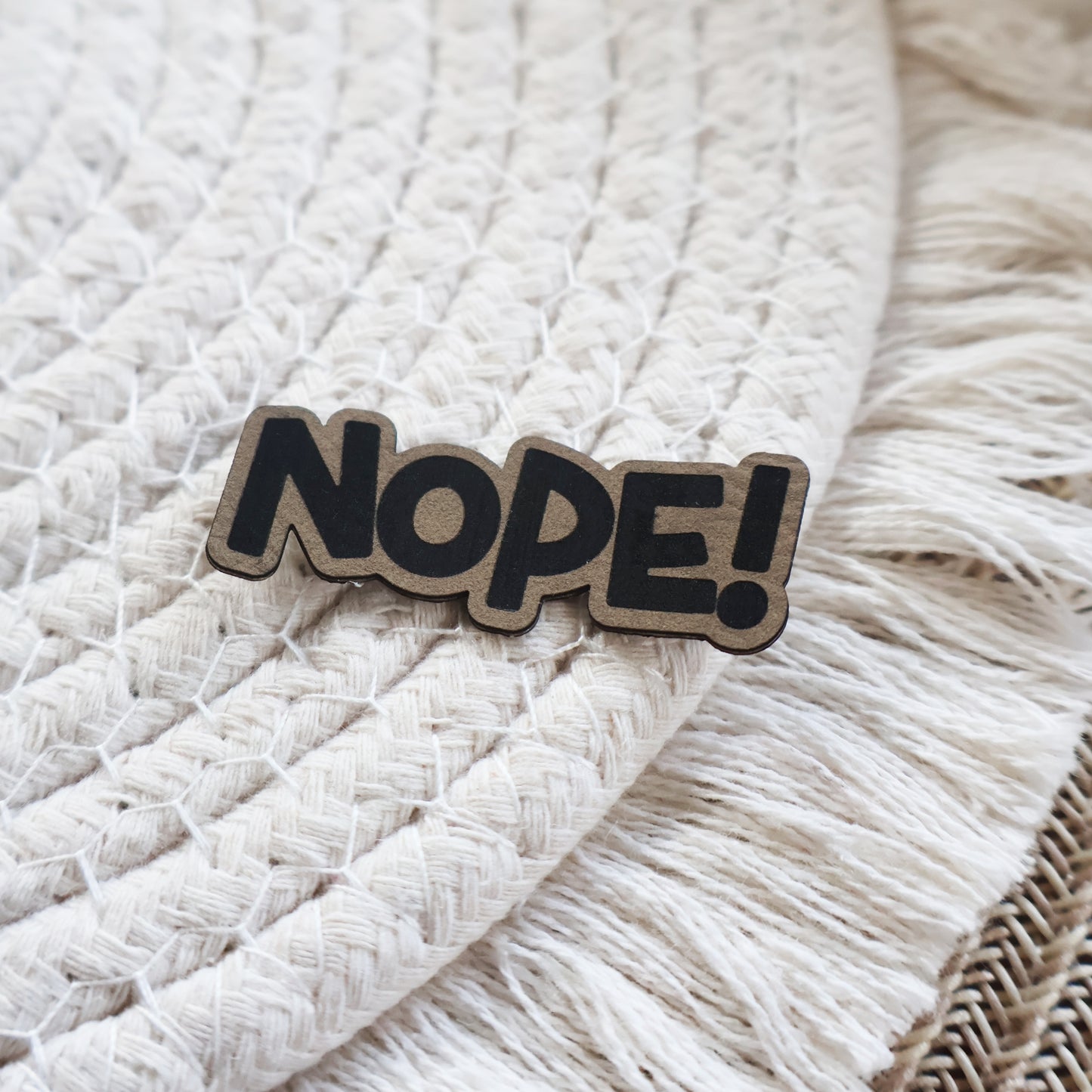 Nope! - Kunstleder Patch zum Aufbügeln