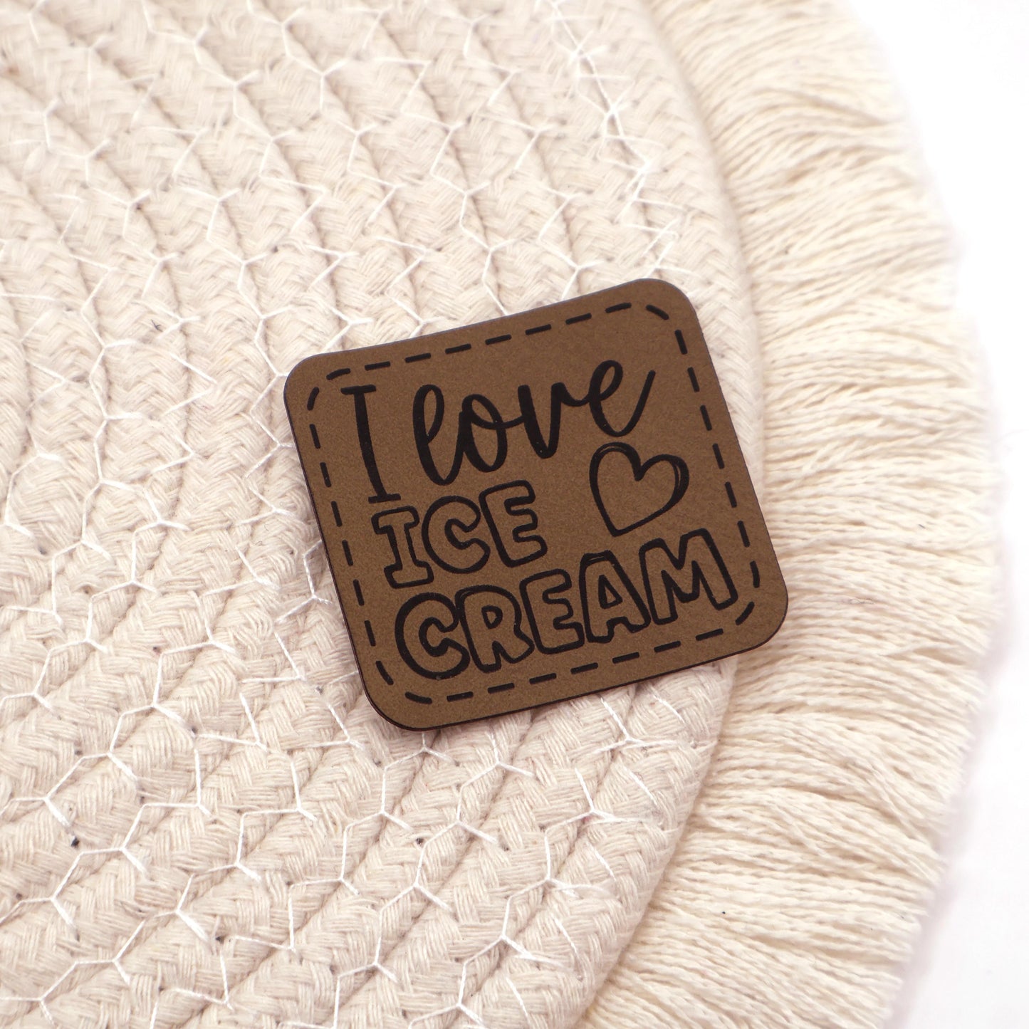 Ice Cream - Kunstleder Patch zum Aufbügeln