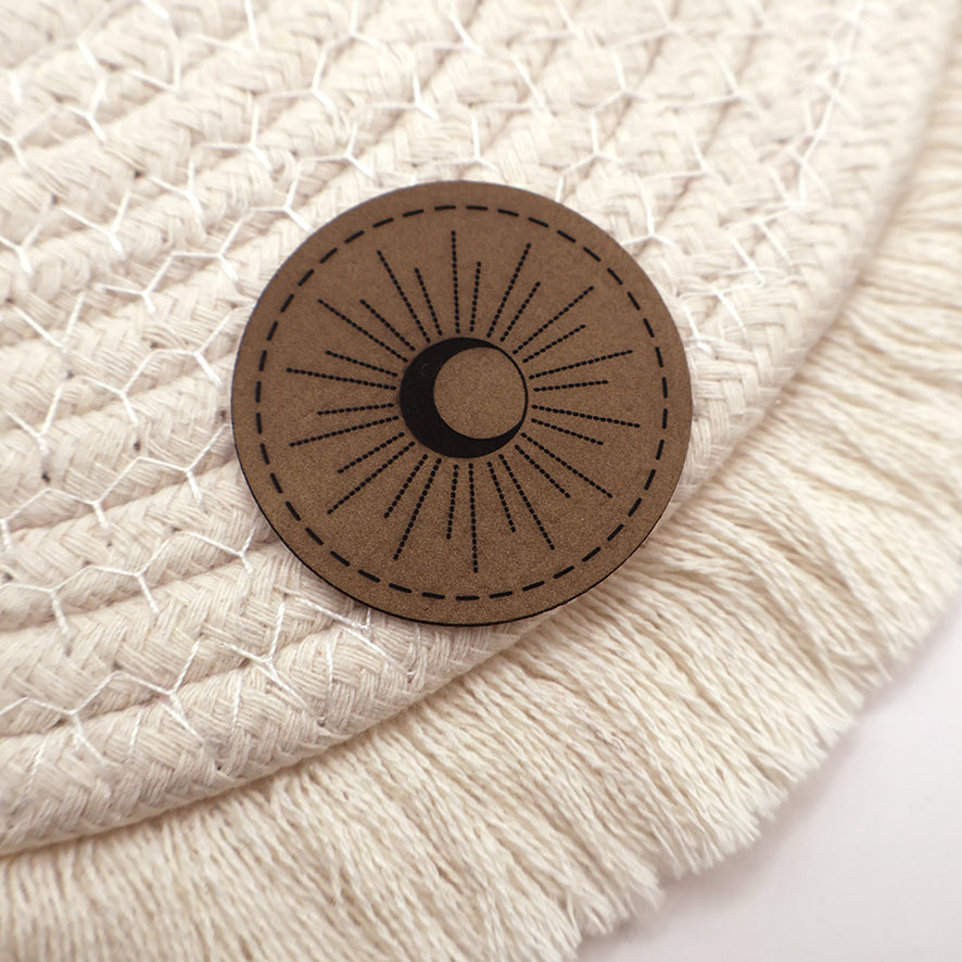 Celestial Sun and Moon - Kunstleder Patch zum Aufbügeln