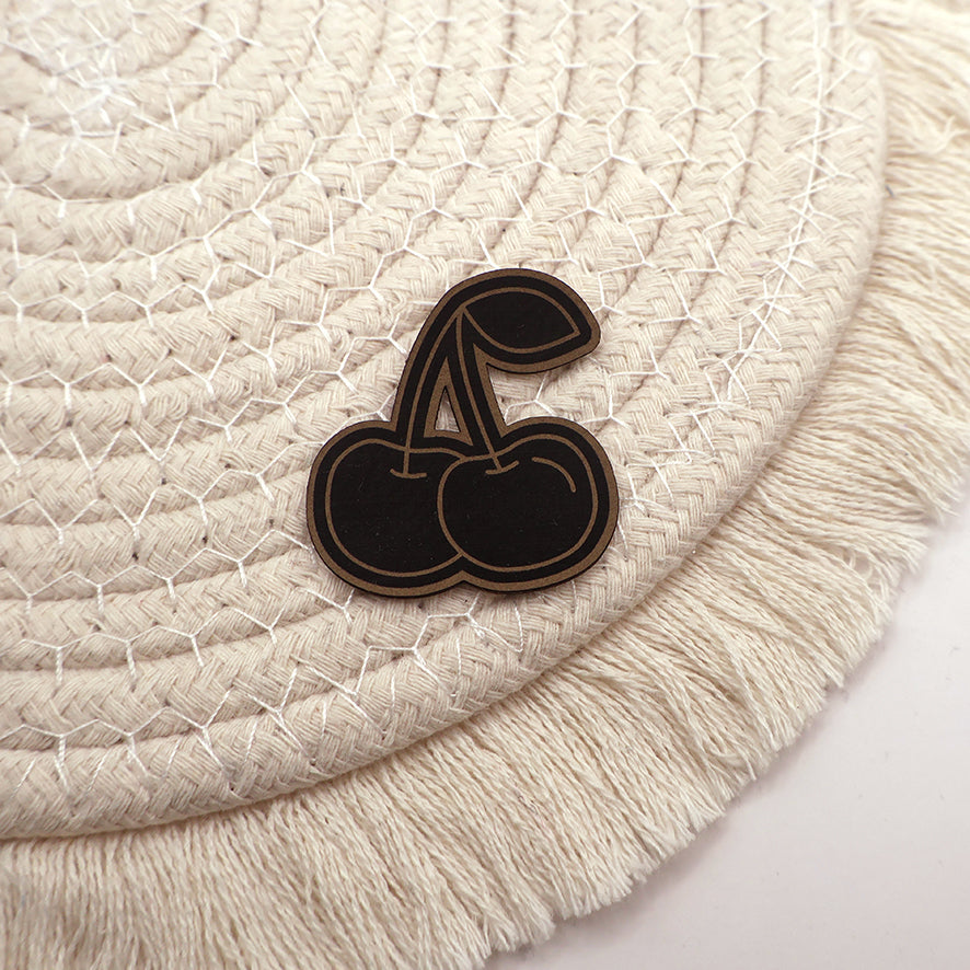 Cherry 2 - Kunstleder Patch zum Aufbügeln