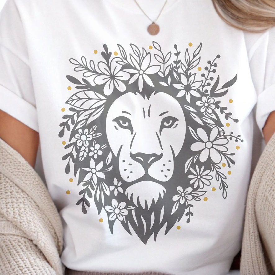 Plotterdatei Flower Lion