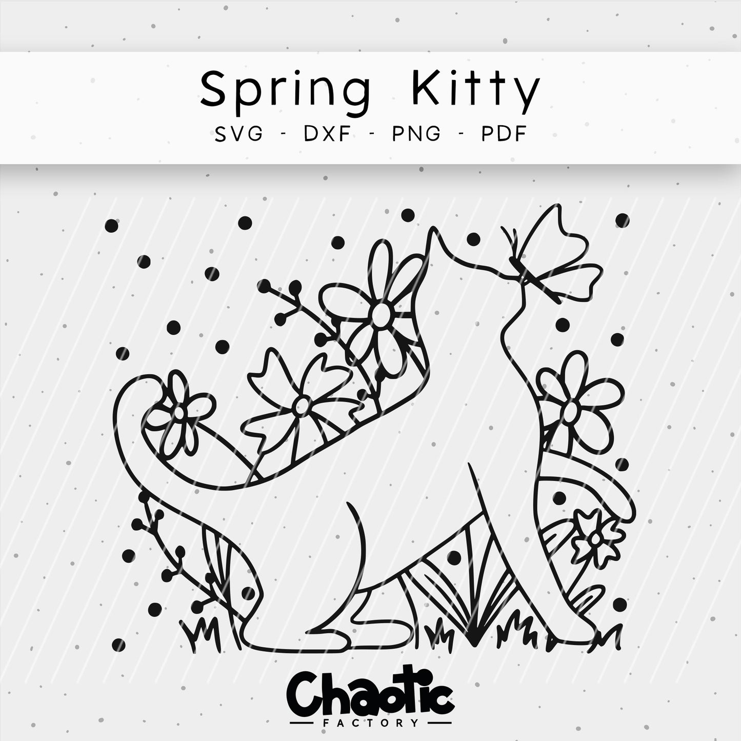 Plotterdatei Spring Kitty
