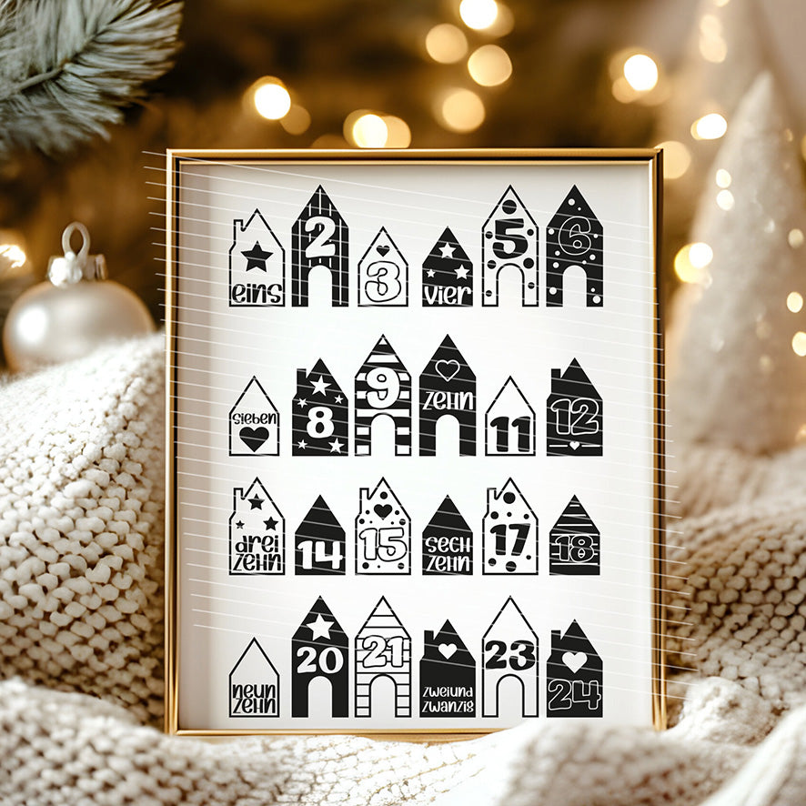 Plotterdatei Häuschen Zahlen