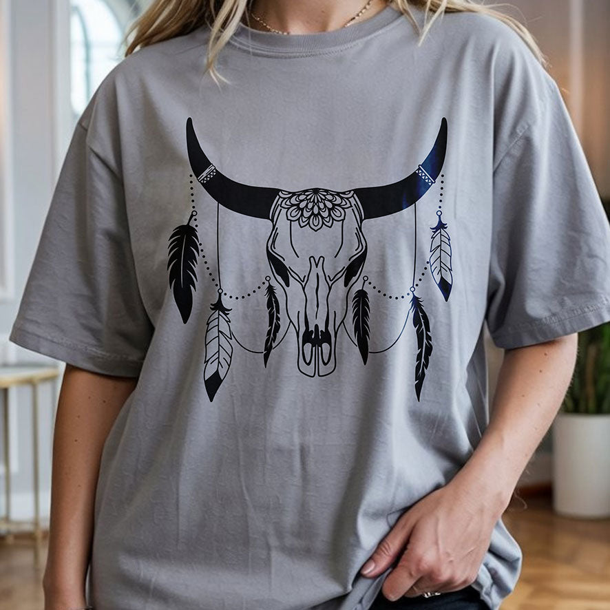 Plotterdatei Boho Skull