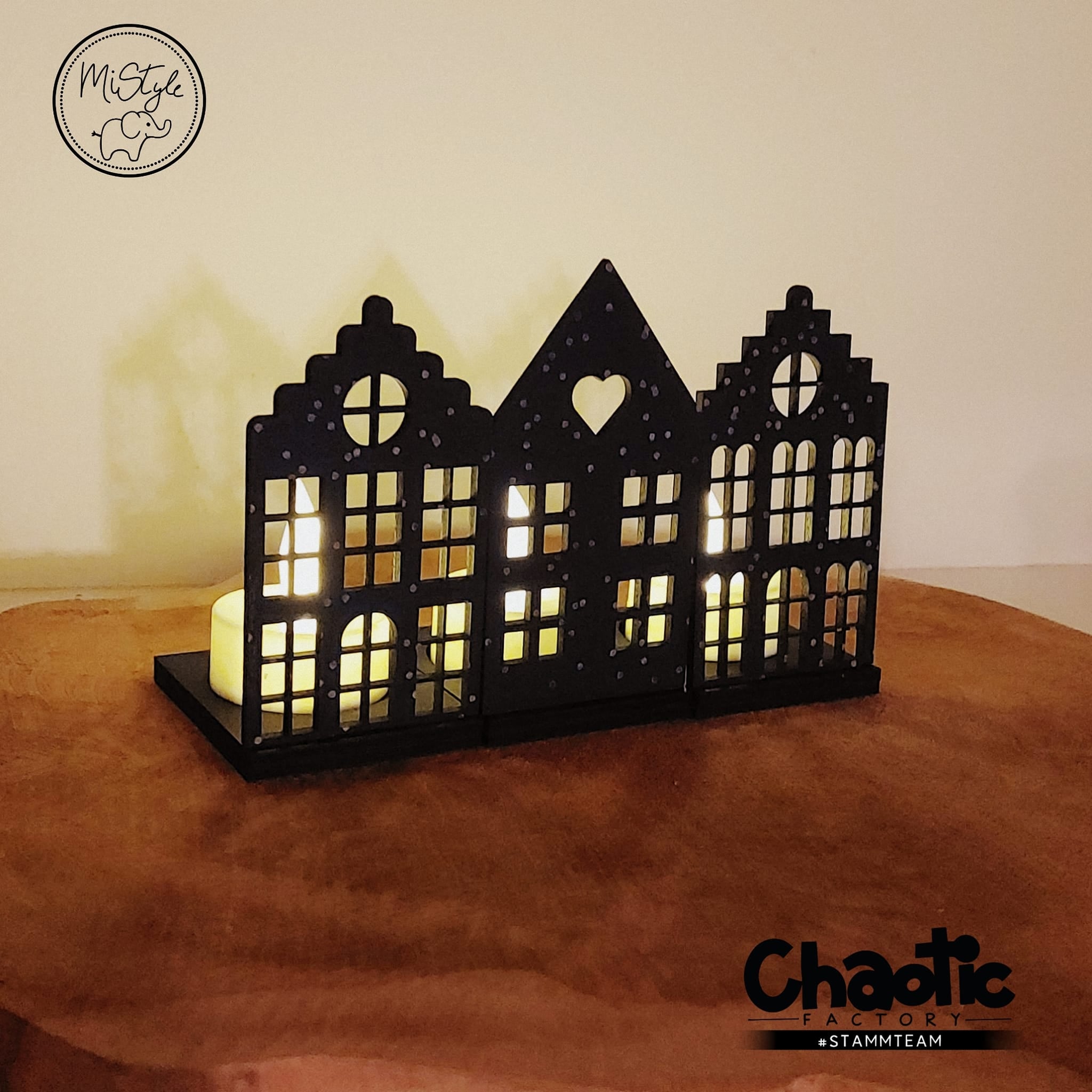 Lasercut Teelichthäuschen