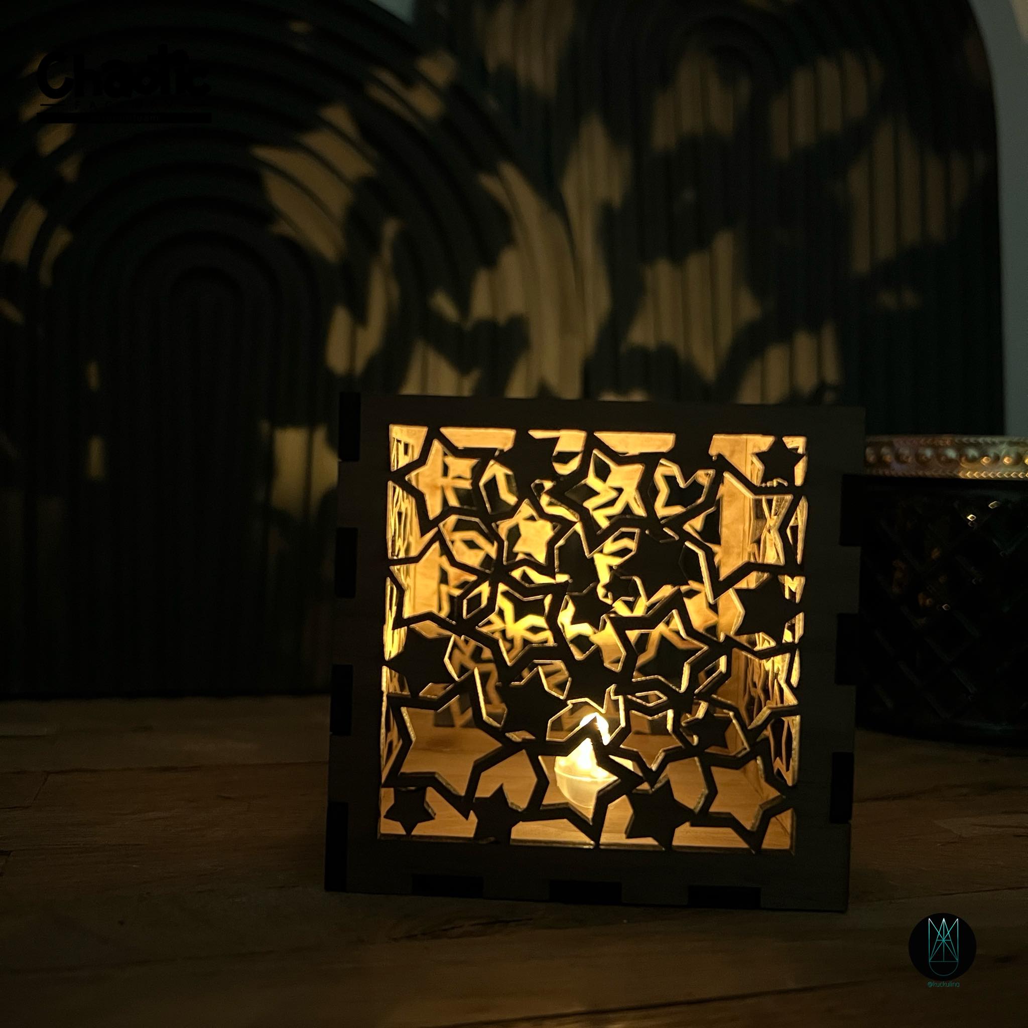 Lasercut Sternenlicht