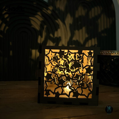 Lasercut Sternenlicht
