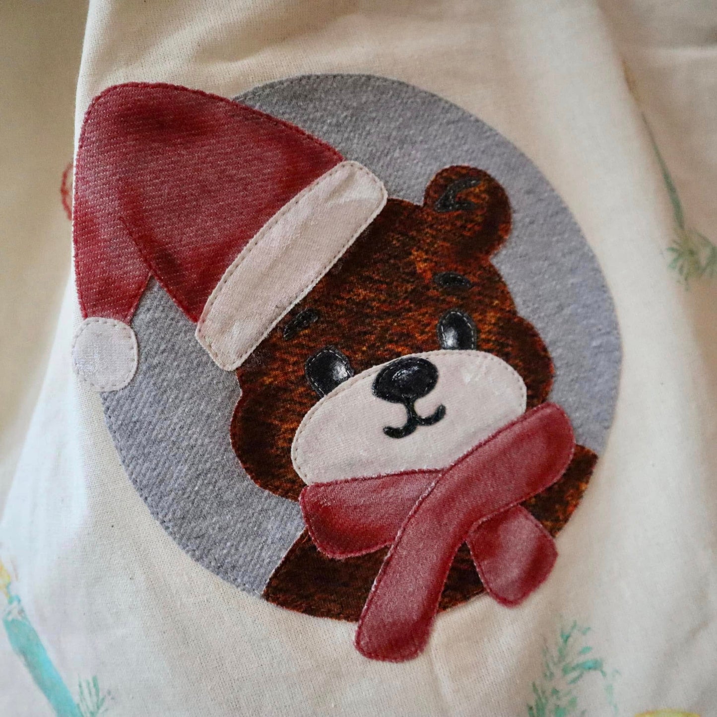 Applikationsvorlage Weihnachtsbärchen