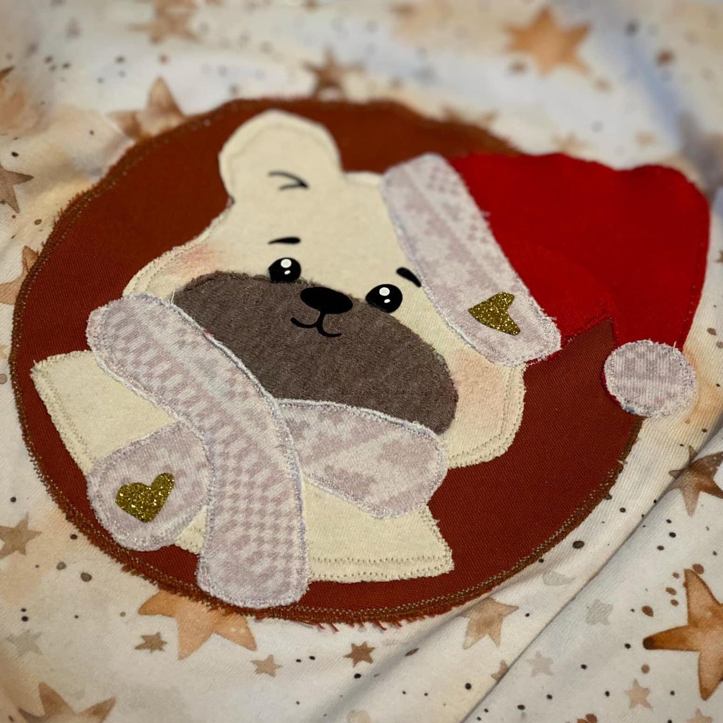 Applikationsvorlage Weihnachtsbärchen