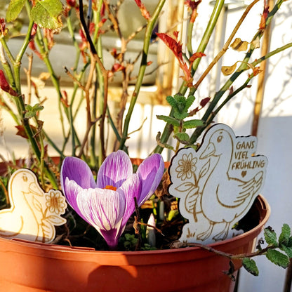 Plotterdatei Gans viel Frühling