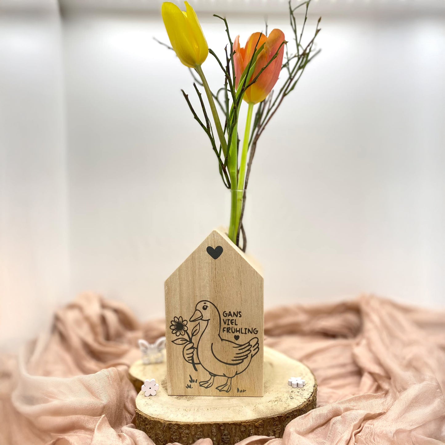 Plotterdatei Gans viel Frühling