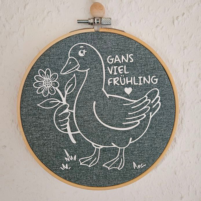 Plotterdatei Gans viel Frühling