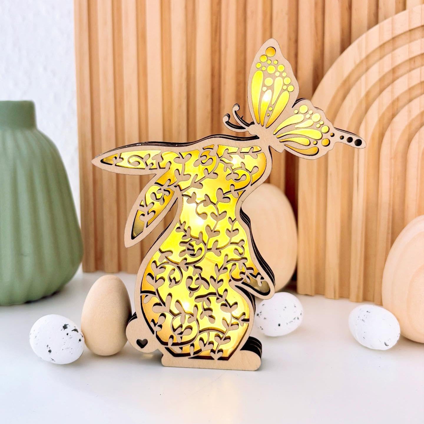 Lasercut Lichterhase