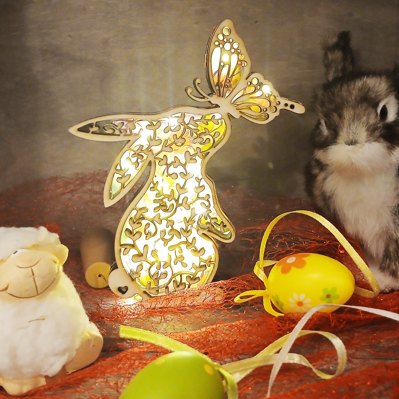 Lasercut Lichterhase