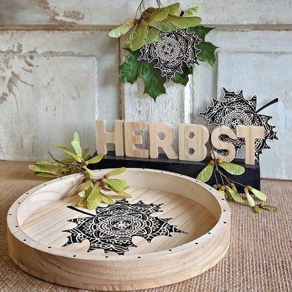 Plotterdatei Mandala Leaves