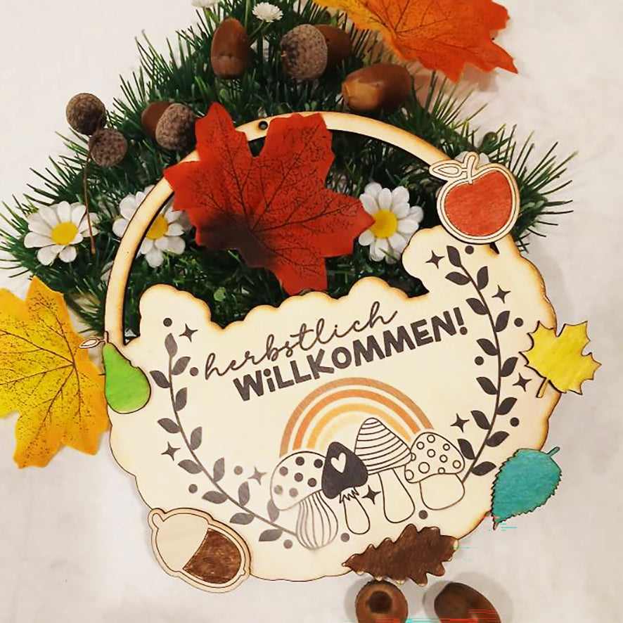 Plotterdatei Herbstlich Willkommen