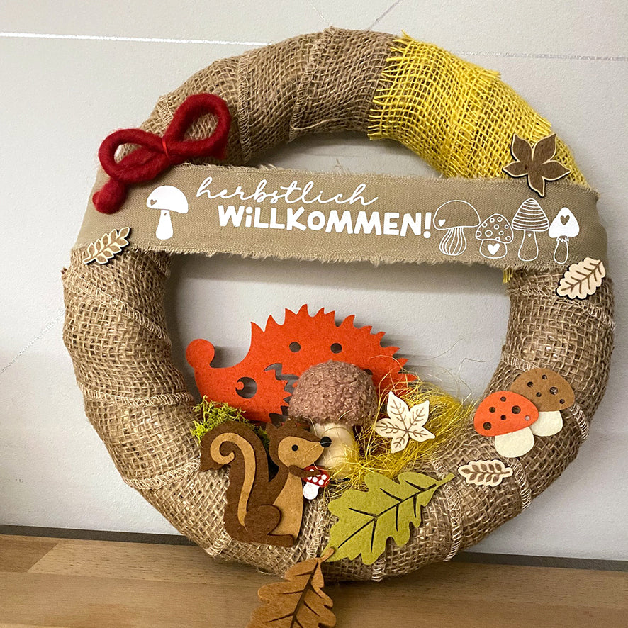 Plotterdatei Herbstlich Willkommen
