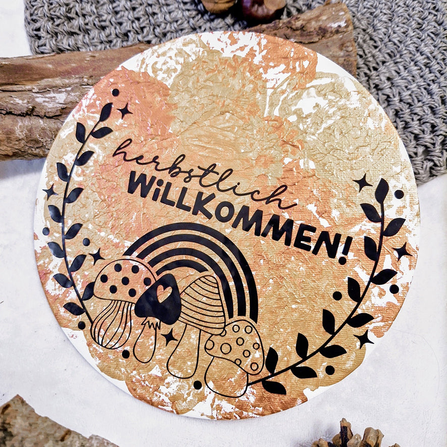 Plotterdatei Herbstlich Willkommen