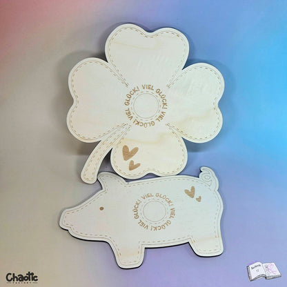 Plotter- & Lasercutdatei Glücksschweinchen