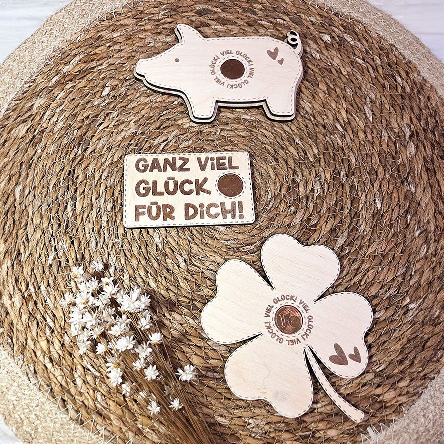 Plotter- & Lasercutdatei Glücksschweinchen