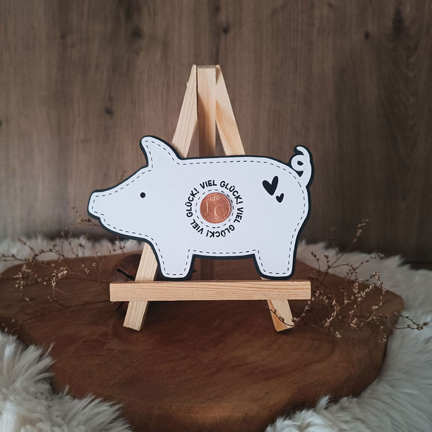 Plotter- & Lasercutdatei Glücksschweinchen