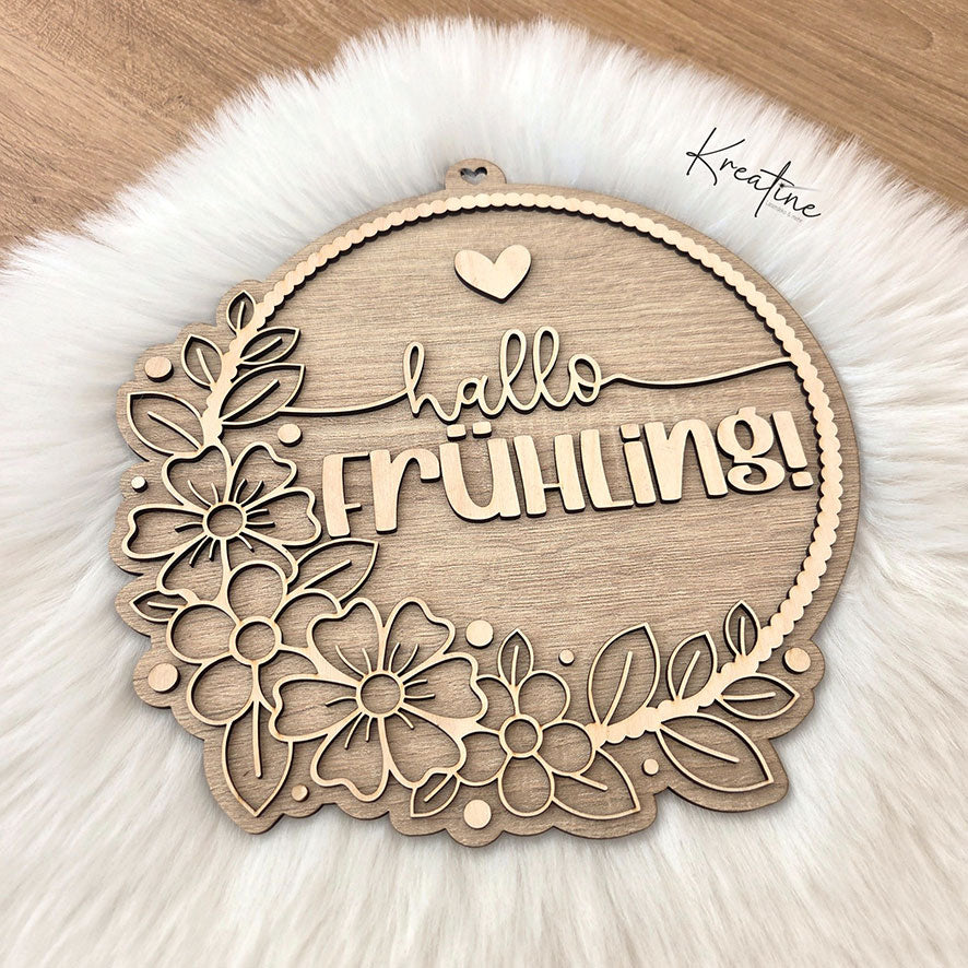 Plotterdatei & Lasercut Frühlingsgruß