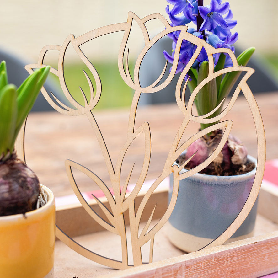 Plotterdatei & Lasercut Frühlingstulpen