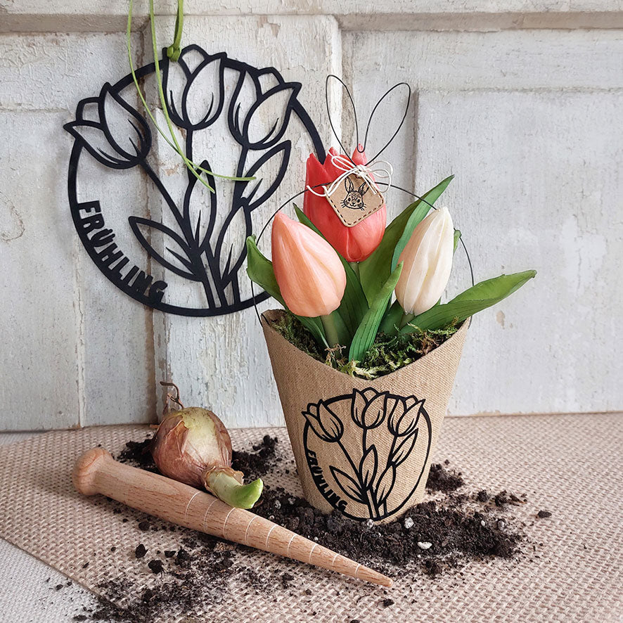 Plotterdatei & Lasercut Frühlingstulpen