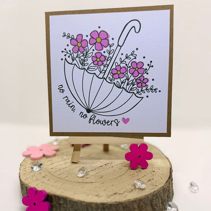 Plotterdatei No Rain No Flowers