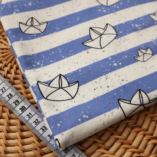 Baumwolljersey Paperboats Hauptstoff