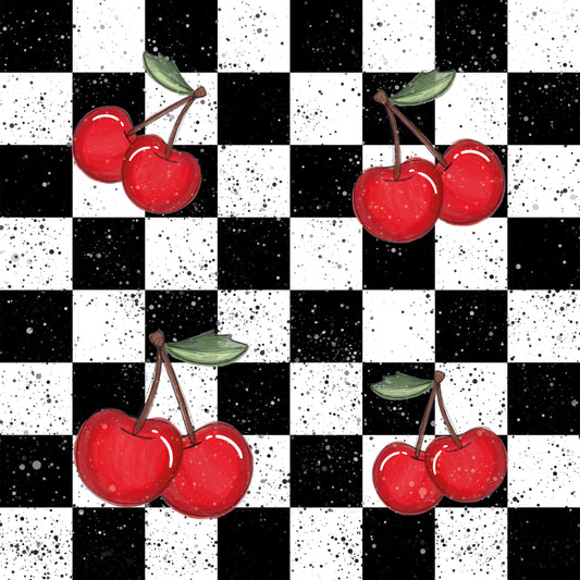 VORBESTELLUNG - French Terry Cherry Checkers Hauptstoff