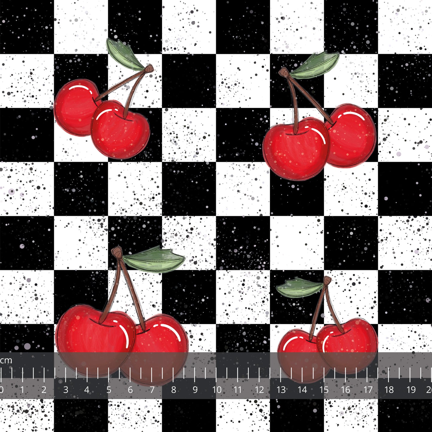 VORBESTELLUNG - French Terry Cherry Checkers Hauptstoff