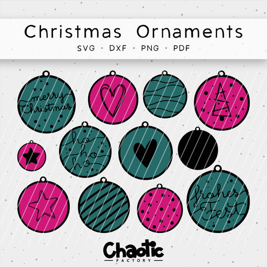 Plotterdatei Christmas Ornaments