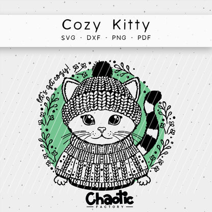 Plotterdatei Cozy Kitty