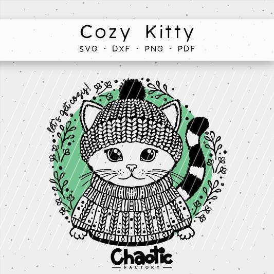 Plotterdatei Cozy Kitty