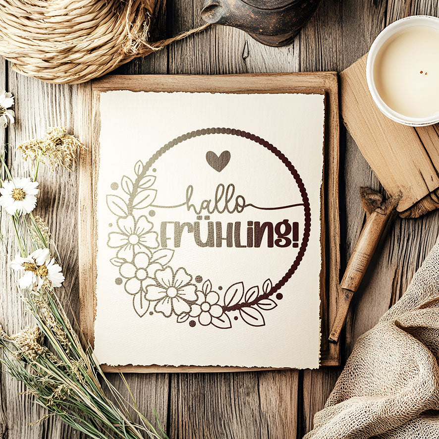 Plotterdatei & Lasercut Frühlingsgruß