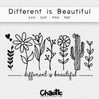 Plotterdatei Different is Beautiful