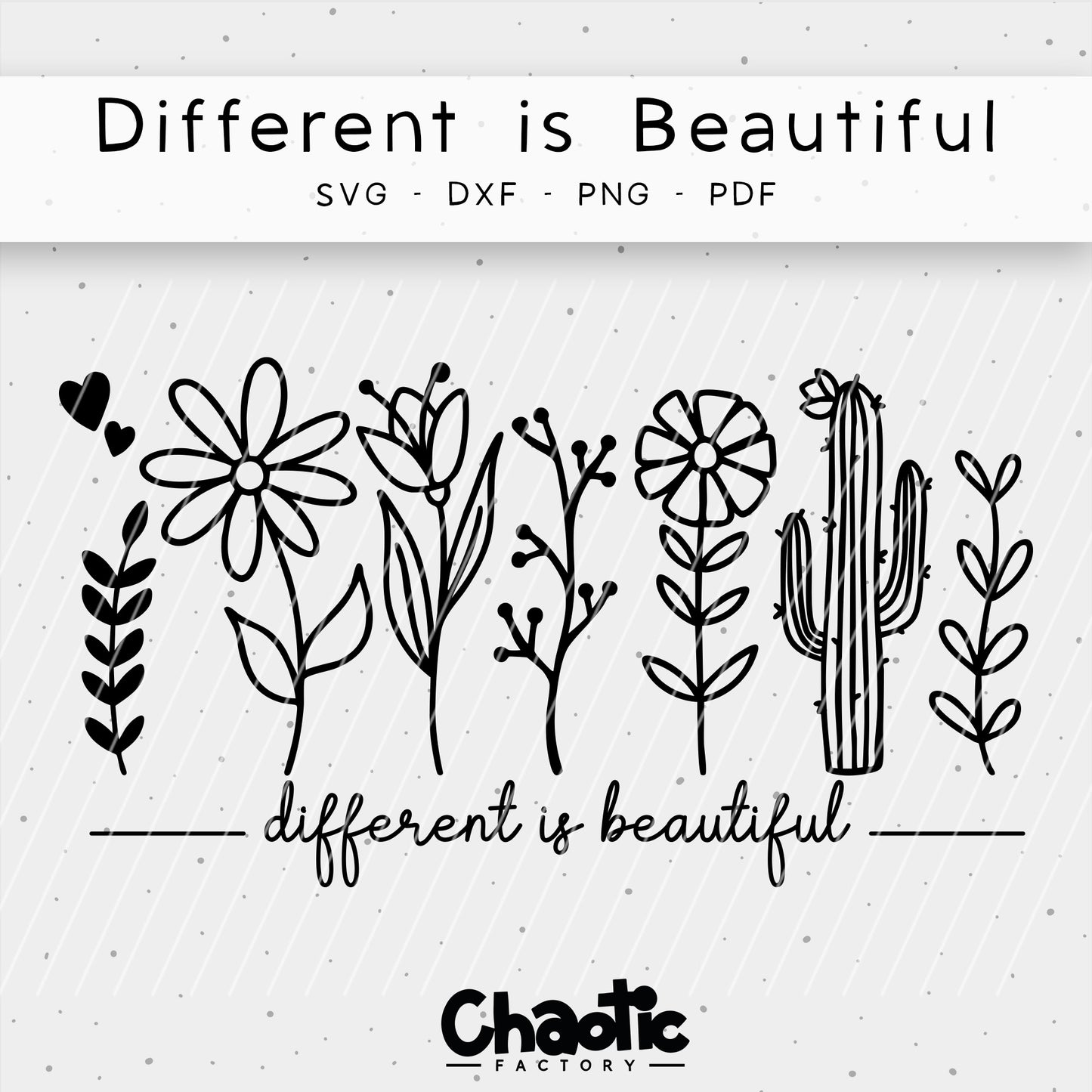 Plotterdatei Different is Beautiful