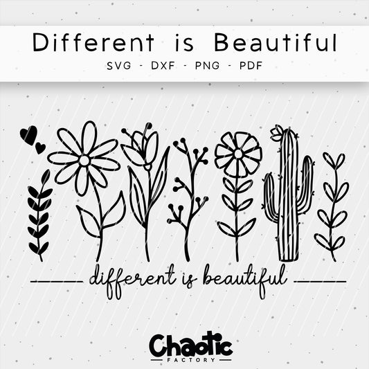 Plotterdatei Different is Beautiful