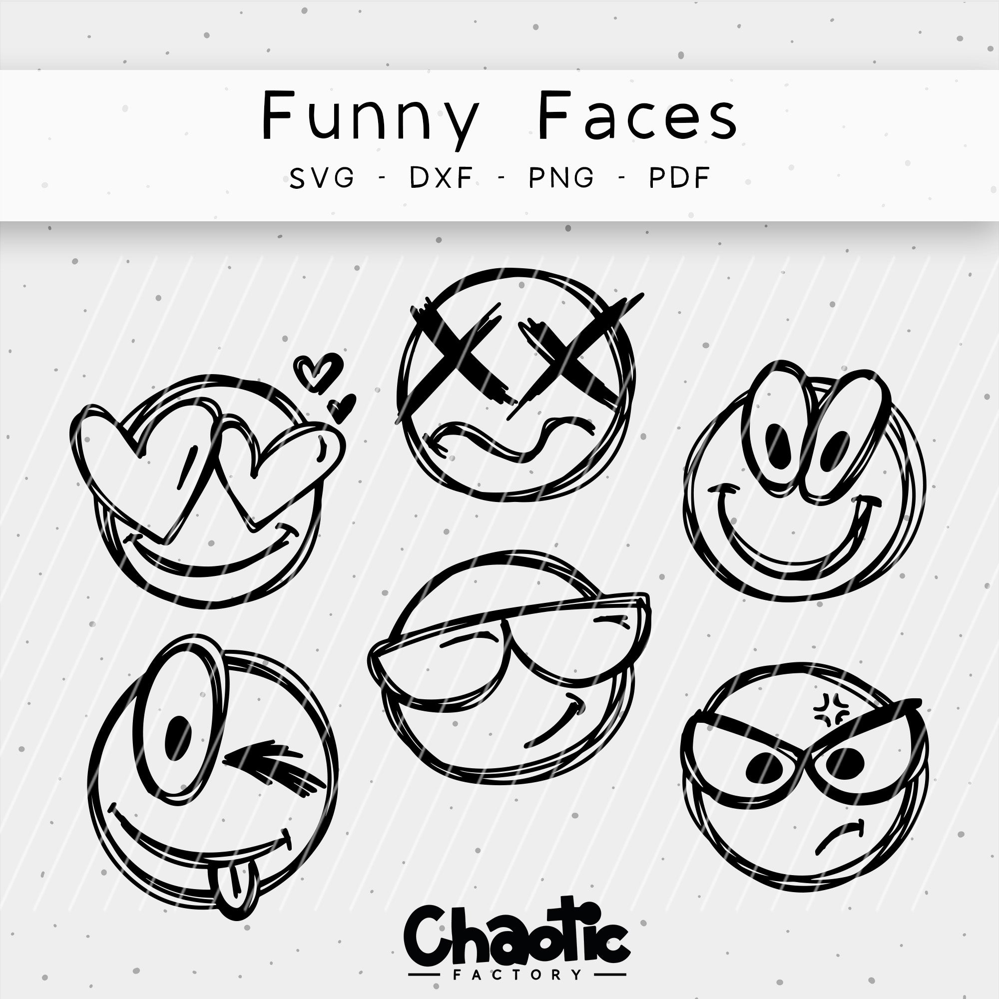 Plotterdatei Funny Faces