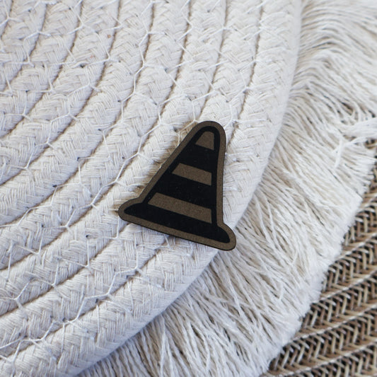 Verkehrshütchen - Kunstleder Patch zum Aufbügeln