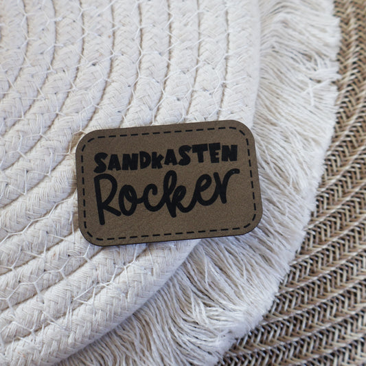 Sandkastenrocker - Kunstleder Patch zum Aufbügeln