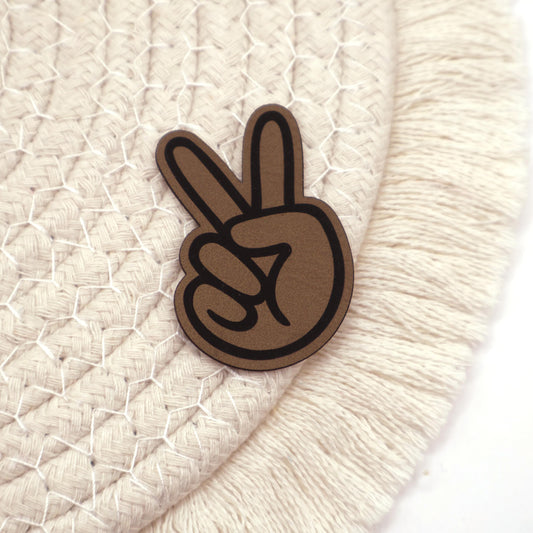 Peace - Kunstleder Patch zum Aufbügeln