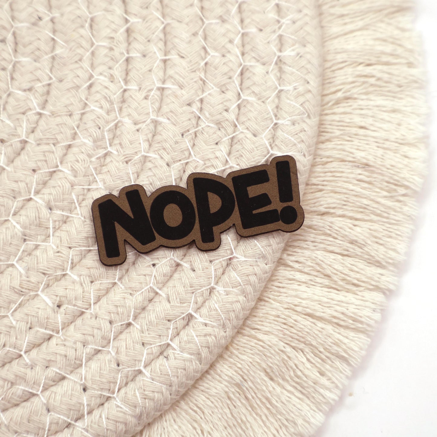 Nope! - Kunstleder Patch zum Aufbügeln