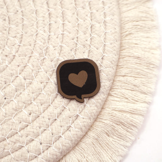 Heart Bubble - Kunstleder Patch zum Aufbügeln
